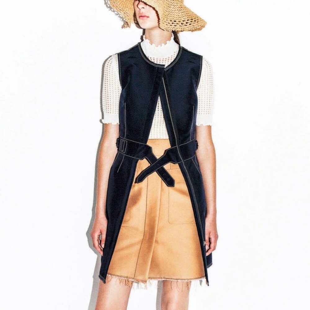 3.1 Phillip Lim PS/16 Contrast Stitching Sleeveless Dress